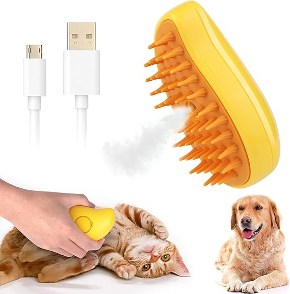 Cepillo Vapor Para mascotas  Quita pelo