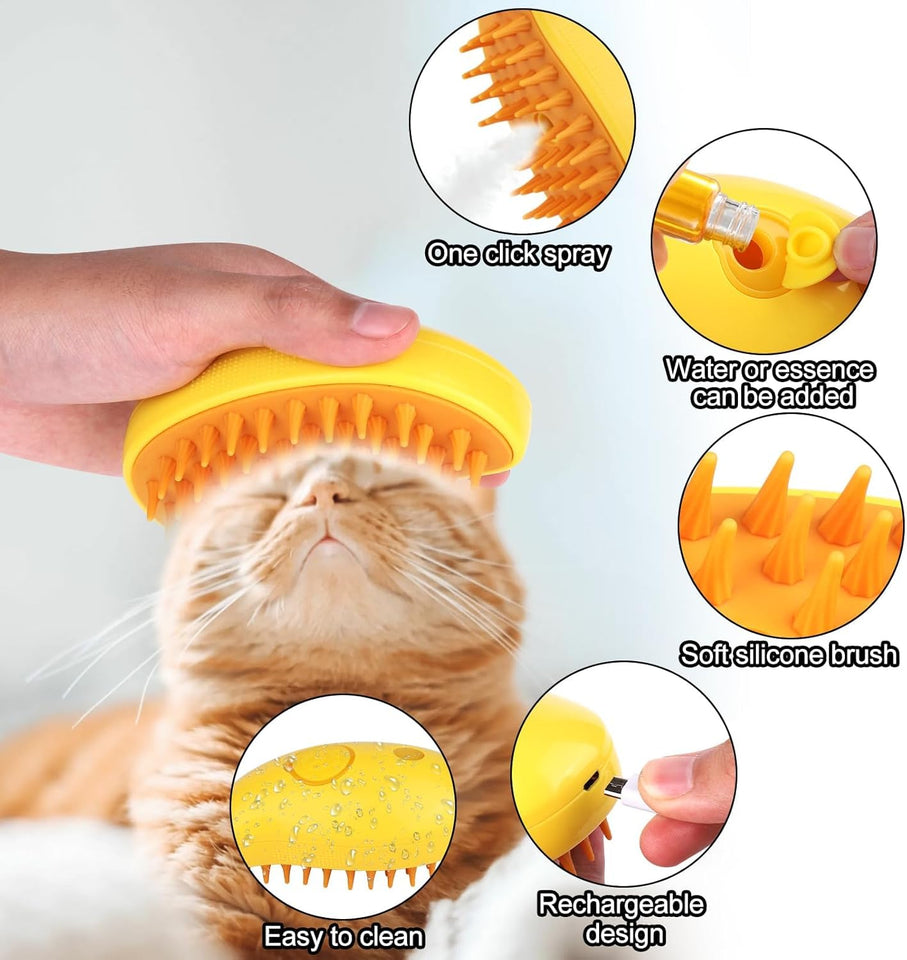 Cepillo Vapor Para mascotas  Quita pelo